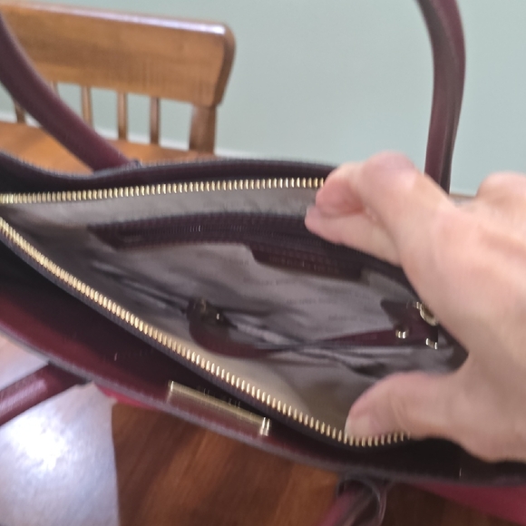 Michael Kors Burgundy Mercer Leather Tote Bag EUC